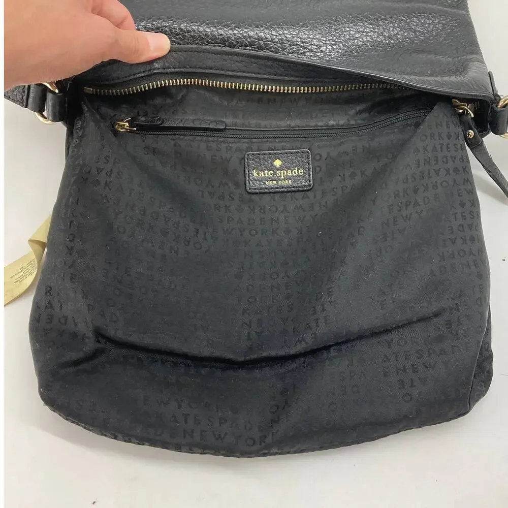 Kate Spade black pebbled leather crossbody bag
